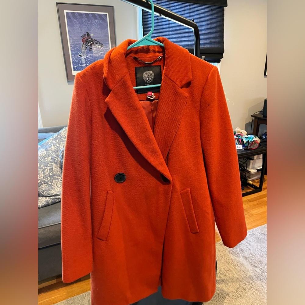 Orange/Red Wool Coat